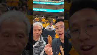 🏀 Everything we ate at the NBA FINALS Pt 1 Shorts [upl. by Haeckel848]