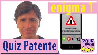 Quiz Patente 1° enigma La CONFLUENZA Segnali di prescrizione di precedenza Esame Patente [upl. by Nyroc]