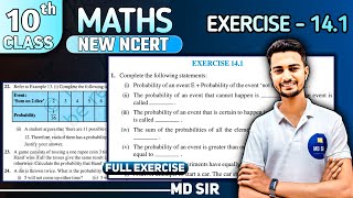 Class 10 Maths Chapter 14  Probability  Exercise 141 Solutions [upl. by Auohs]