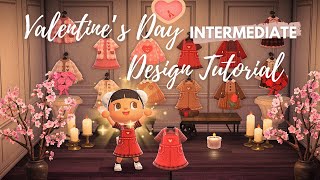 Valentines Day Clothing Design Tutorial  Animal Crossing New Horizons [upl. by Sorazal]