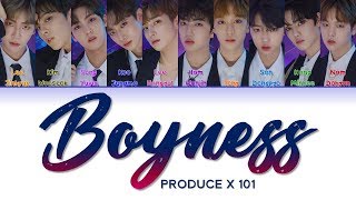 PRODUCE X 101 프로듀스X101 quot Boyness 소년미 少年美 quot Correct Lyrics ColorCodedENGHANROM가사 [upl. by Kirschner312]