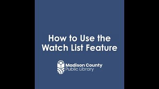 How to Use the Watch List Feature [upl. by Woods958]