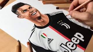 Drawing Cristiano Ronaldo 2020 • Time Lapse [upl. by Lesh455]