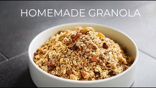 EASY Homemade Granola Recipe  Simple Pantry Breakfast Oats quotGluten Freequot [upl. by Engleman]