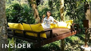 Relax In A Swinging Outdoor Bed In Bali [upl. by Fiann]