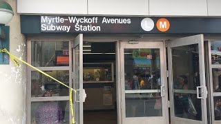 MTA New York City Subway R143 amp R160 L M Trains  MyrtleWyckoff Avenues [upl. by Diamond]