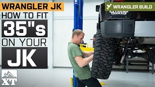 How To Fit 35quot Tires on Your Jeep Wrangler JK  Jeep Gets 3quot Teraflex Lift and 35quots Installed [upl. by Ekal]