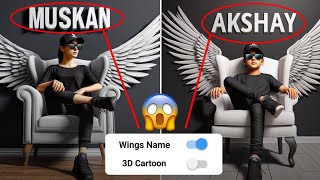 How To Create 3D Ai Wings Name Image  Trending Wings Name Video Editing  Bing Image Creator [upl. by Koball361]