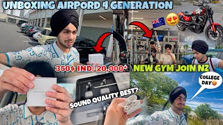 Unboxing AirPod 4 Noise Cancellation😍350IND 20000😱New GYM Join NZ🇳🇿 [upl. by Eniamart848]