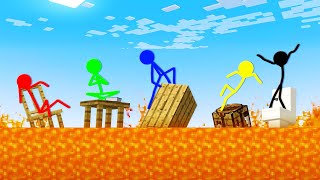 Stickman VS Minecraft Floor is Lava Shorts Animation [upl. by Cornelius]