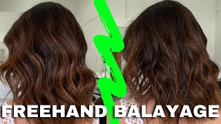 How to CHOCOLATE BALAYAGE ON DARK HAIR with OLAPLEX and FANOLA COLOR  MEDIUM BLONDE CHOCOLATE [upl. by Oidacra]