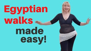 Belly dance Egyptian Walks Learn the easy way [upl. by Nasia731]