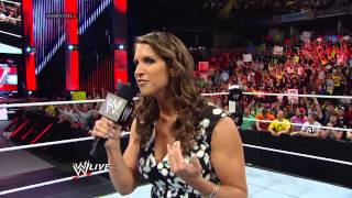 Stephanie McMahon makes an announcement regarding the fate of the WWE World Heavyweight Title Raw [upl. by Eannaj]