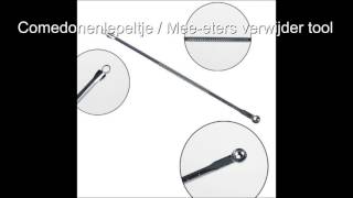 Comedonenlepeltje Meeeters verwijderen Blackhead extractor Comedonen lepel [upl. by Lusar]