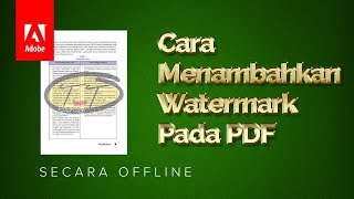 Cara membuat Watermark di PDF [upl. by Erlene]