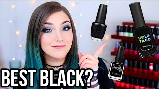 My Favorite One Coat Black Nail Polishes  KELLI MARISSA [upl. by Murton]