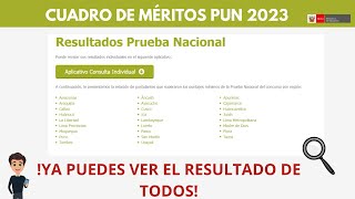 CUADROS DE MÉRITOS FINAL  NOMBRAMIENTO DOCENTE [upl. by Geffner]