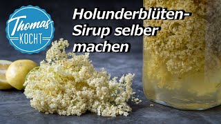 Holunderblütensirup selber machen  ohne Zitronensäure  Hugo Rezept [upl. by Munro]