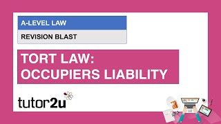 ALevel Law Revision Blast  Tort  Occupiers Liability  17 June 2021 [upl. by Deutsch280]