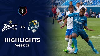 Highlights Zenit vs PFC Sochi 21  RPL 201920 [upl. by Dilaw]