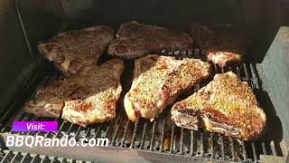 Smoked TBones Traeger Pellet Smoker [upl. by Tnerb]