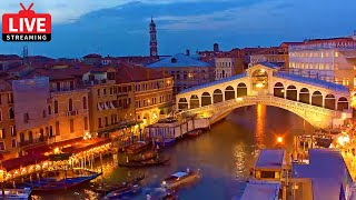 🔴 Venice Italy Live Cam  Rialto Bridge in Live Streaming from Palazzo Bembo  Live Webcam  ライブカメラ [upl. by Oab]