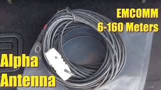 Ham Radio Antenna  Portable HF Using Alpha Antenna EMCOMM Kit  60 foot 6160 Meter Kit [upl. by Devaj]