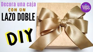 🎁Cómo ENVOLVER una caja de REGALO con CINTA o LAZO de tela 🎀DIY [upl. by Quenby]