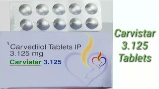 Carvistar 3125 Tabletscarvedilol Tablets [upl. by Mcgrody]