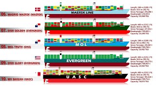 10 Biggest Container Ships in 2020 [upl. by Oralie]