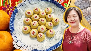 CNY Cookies Recipe  Melting Moments Cookies  Nestum Cookies  新年饼 [upl. by Knitter979]