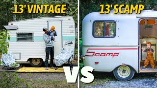 Vintage Camper vs Scamp Trailer [upl. by Adnawal]