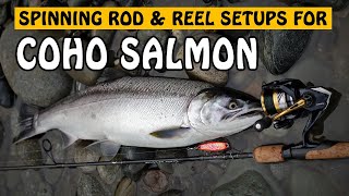 COHO SALMON SPINNING SETUP My Salmon Spincasting Setup Update  Fishing with Rod [upl. by Rma]