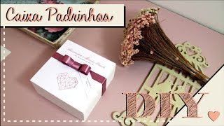 Como fazer Caixa Convite para Padrinhos de Casamento DIY  Faça você mesmo  Tutoriais casamento [upl. by Einnaf774]