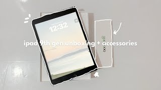 ‧₊˚♡彡 unboxing ipad 9th gen 64gb in late 2023  gojoodoq pencil [upl. by Itnahs]