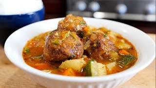 How to make The BEST Mexican Vegan Albondigas Recipe Meatball Soup [upl. by Skcirdnek452]