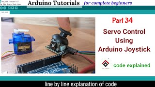 Control Servo motor with Joystick and Arduinowith CODE  Arduino Servo motor control  Servo robot [upl. by Ahsinawt587]