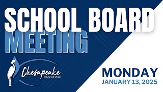 School Board Meeting Monday January 13 2025 [upl. by Enellij]