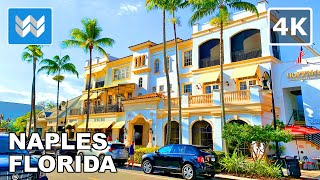 4K 5th Avenue in Downtown Naples Florida USA  Walking Tour Vlog amp Vacation Travel Guide 🎧 [upl. by Chilt686]