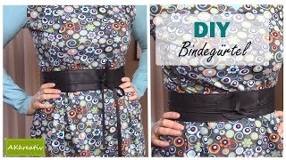 💋 Bindegürtel selber nähen  DIY [upl. by Dewar]