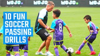 10 Best Soccer Passing Drills for U8 U10 and U12  Fun Soccer Drills by MOJO [upl. by Mccowyn]