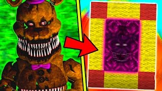 HOW TO MAKE A PORTAL TO THE NIGHTMARE FNAF 4 DIMENSION  MINECRAFT FNAF [upl. by Hendrickson]