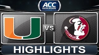 2013 ACC Football Highlights  Miami vs Florida State  ACCDigitalNetwork [upl. by Lauraine933]