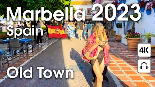 Marbella 🇪🇸 Very Beautiful Old Town  4K  Walking Tour [upl. by Nnahsal]