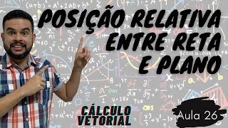 AULA 26  POSIÇÃO RELATIVA ENTRE RETA E PLANO [upl. by Stultz]