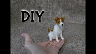 NEEDLE FELTING JACK RUSSELL  DOG  TUTORIAL [upl. by Arakal116]