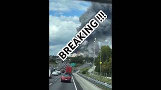 BREAKING NEWS  MASSIVE FIRE AT BioLab Chemical Plant In Conyers Georgia  breakingnews fy fyp [upl. by Ajim]