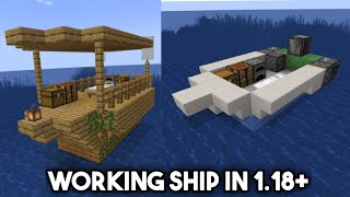 How to Make a Moving Ship in Minecraft BedrockPEJava Working Ship in 118 [upl. by Mllly]