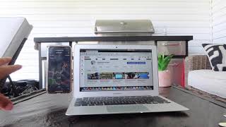 Magnetic Laptop Phone Holder Review [upl. by Naujek]