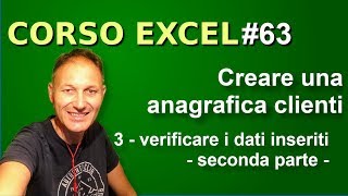 63 Corso Excel creare una anagrafica clienti 3  Daniele Castelletti  Maggiolina [upl. by Htenay352]